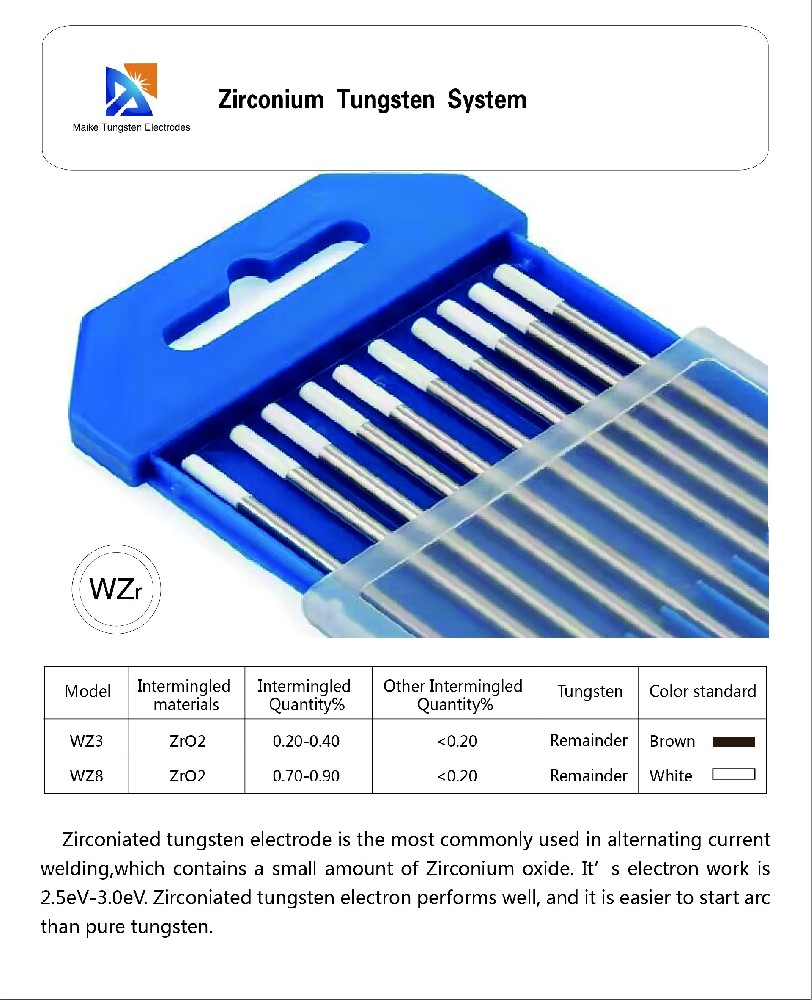 WZr（Zirconium- Tungsten Electrode）